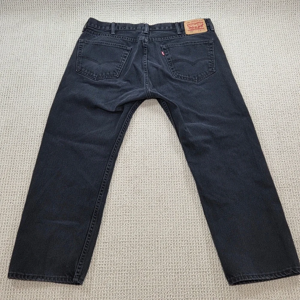 Levi's 505 Classic Regular Fit Straight Leg Jeans Mens W38 L29 Black Denim Pants